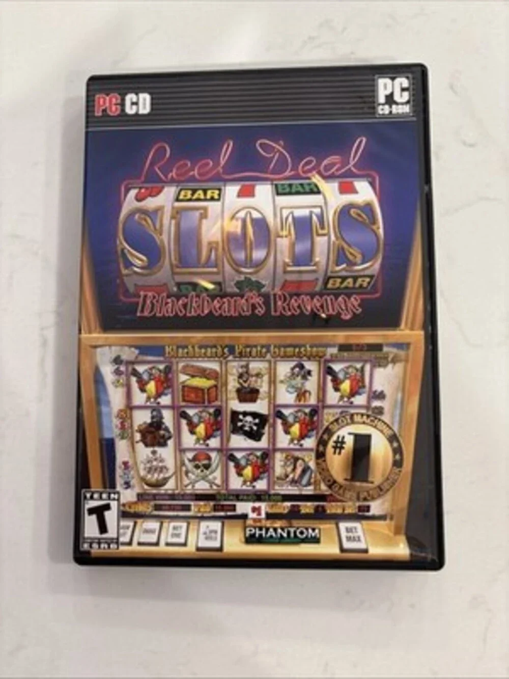 Y2K Reel Deal Slots: Blackbeard's Revenge PC CD Game with Manual & Cover Tested